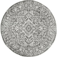 Уметнички ткајачи Монте Карло Ориентална област килим, сива, 5'3 круг