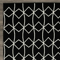 LOMAKNOTI TERRACE TROPIC TAMARIEZ 4 '6' геометриски затворен простор на отворено килим црно бело
