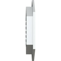 Ekena Millwork 30 W 22 H вертикално врв на вложување на венчавки: Функционален, PVC Gable Vent W 1 4 рамка за рамна трим
