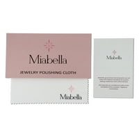 Miabella Women's 3- Carat T.G.W. Перница-кут гарнет и тркалезен бел сафир и тркалезен дијамант акцент 14kt розово злато ореол