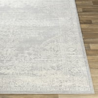 Уметнички ткајачи Роми Медалјон област килим, светло сива, 5'3 7'1