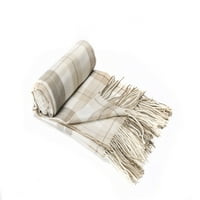 Класични колекции на Клои Класичен традиционален беж Бафало проверете акрилик ткаен фрлање, 60 50