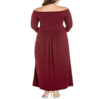 Облека за удобност, женски плус големина животни принт со долг ракав, плетенка миди фустан