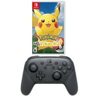 Покемон Ајде да одиме во Pikachu Nintendo Switch со Pro Controller
