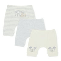 Панталони за џогер за новороденчиња Мики Маус, 3-пакет, големини 0 3М-24м