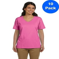 Жени 5. мл. ComfortSoft V-врат памучна маица