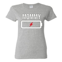 Диви Боби, Мама Батерија, Денот На Мајката, Жените Графички Маичка, Хедер Греј, Х-Голем