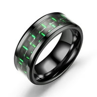 духбне мода возрасни мода нови три-боја јаглеродни влакна двојка прстен титаниум челик прстен