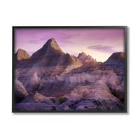 Sulpell Badlands Canyon Cliffs пејзаж пејзаж фотографија црна врамена уметничка печатена wallидна уметност