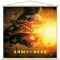 Нетфли Армија На Мртвиот Врана Ѕид Постер Со Дрвена Магнетна Рамка, 22.375 34