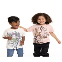 Приказна за играчки, дете, момче Buzz Buzz Lightyear, графичка маица со краток ракав, големини 12м-5Т