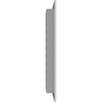 Ekena Millwork 22 W 14 H Правоаголник Гејбл Фунд Функционален, PVC Gable отвор со 1 4 рамка за рамна трим