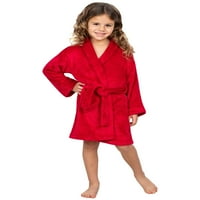 Komar Kids Big Girls Red Velvet Fleece Robe Sleepwear, црвена, големина: 7 8