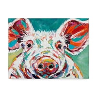 Трговска марка ликовна уметност „Piggy II“ платно уметност од Carolee Vitaletti