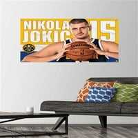 Денвер Нагетс - Постер на nikola Jokic Wall со пинови за притисок, 22.375 34