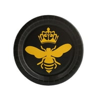Плоча за црна десерт со кралица пчела